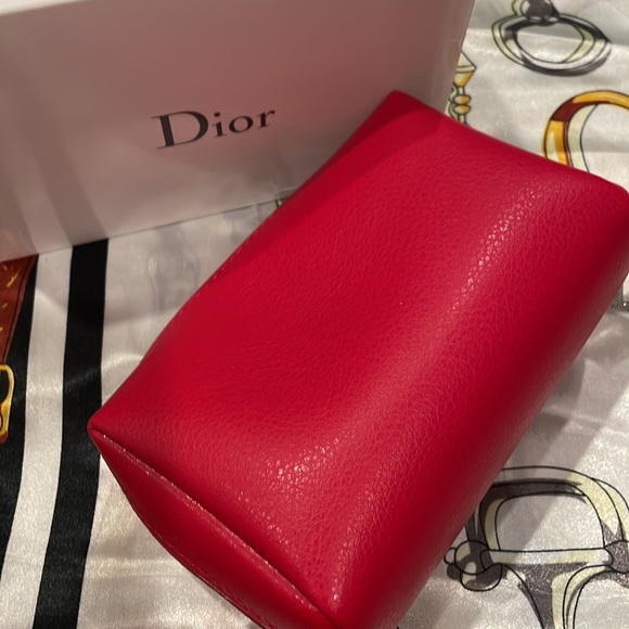 New Christian Dior Red Trousse Pouch - Picture 4 of 11